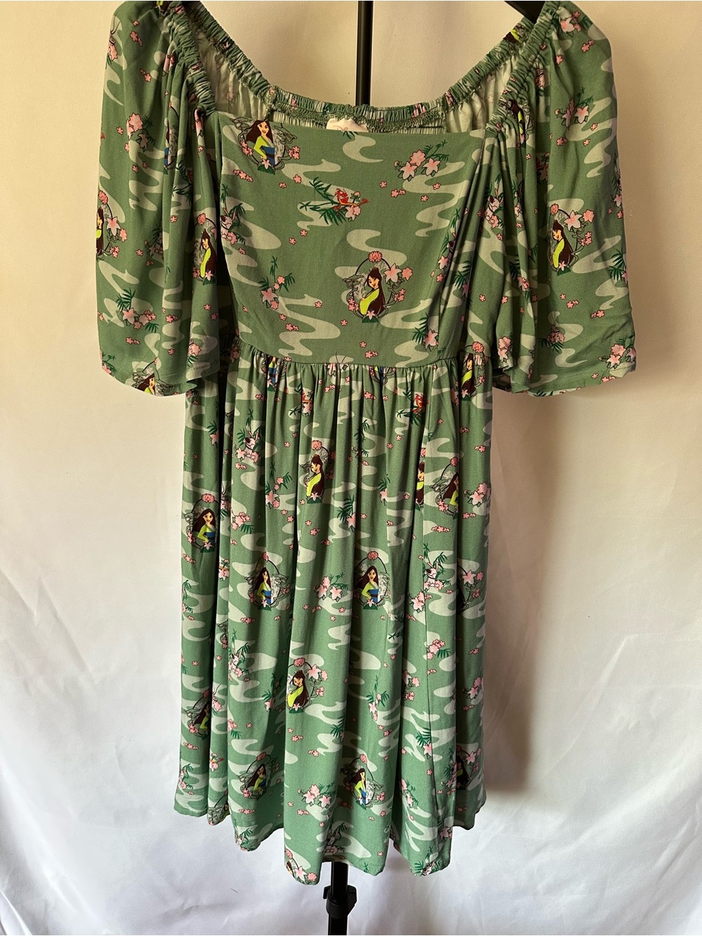 Disney Box Lunch New Mulan Icons All over Smock Dress M